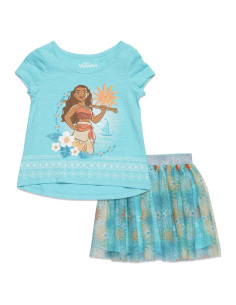 Conjunto camiseta y falda Disney Moana para niñas 5T