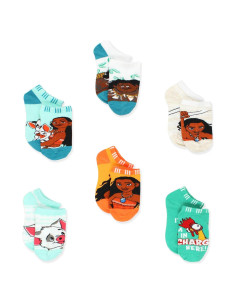 Conjunto 6 pares calcetines Moana Disney para niñas