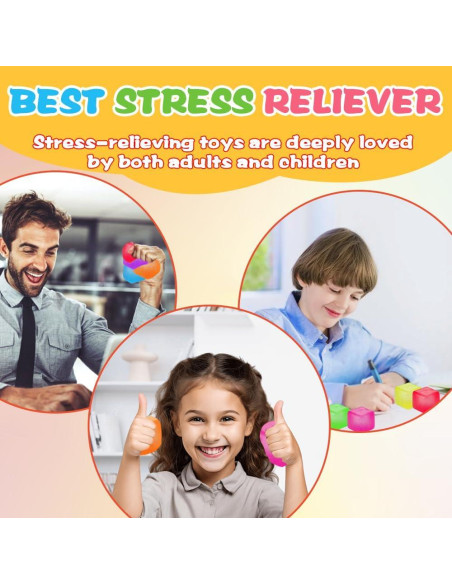 8 Cubos de Estrés DIYDEC 3.5cm Alivio de Ansiedad Colores Vivos