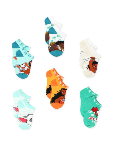 Conjunto 6 pares calcetines Moana Disney para niñas