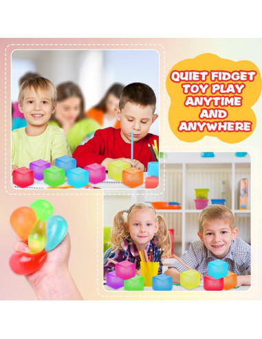 8 Cubos de Estrés DIYDEC 3.5cm Alivio de Ansiedad Colores Vivos