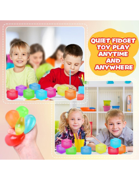 8 Cubos de Estrés DIYDEC 3.5cm Alivio de Ansiedad Colores Vivos