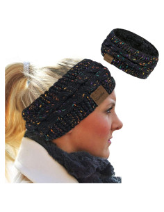 Diadema Térmica Loritta para Mujeres, Forro Polar, Negro