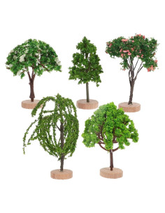 Luxshiny 5pcs Árboles de Plástico para Diorama 7,29cm