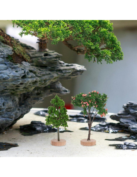 Luxshiny 5pcs Árboles de Plástico para Diorama 7,29cm