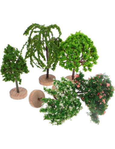 Luxshiny 5pcs Árboles de Plástico para Diorama 7,29cm