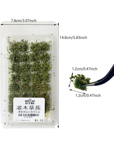 Cayway 56 PCS Hierba Artificial para Modelismo DIY 2