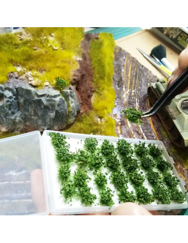 Cayway 56 PCS Hierba Artificial para Modelismo DIY