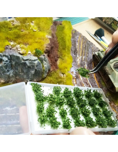 Cayway 56 PCS Hierba Artificial para Modelismo DIY