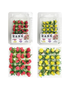Cayway Set 40 Racimos de Flores Plásticas para Diorama