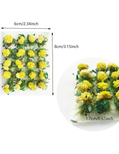 Cayway Set 40 Racimos de Flores Plásticas para Diorama 2