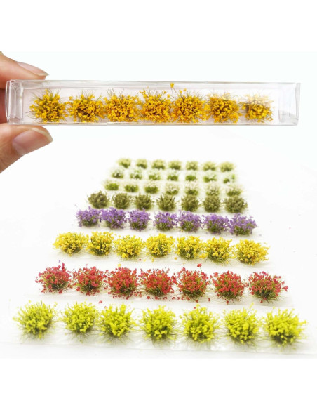 56 PCS Tufts de Hierba Estática Attuslla para Diorama