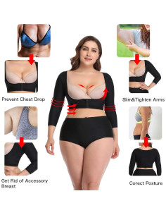 Faja de Brazo Woahee Talla Grande Compresión Negra 2