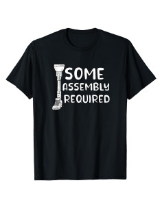 Camiseta Divertida de Prótesis de Pierna Hombres Negro