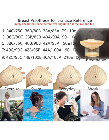 Prótesis Mamaria Silicona Transpirable para Mastectomía