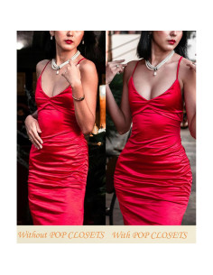 POP CLOSETS Shapewear Mujeres Almohadillas Levantadoras Beige 2