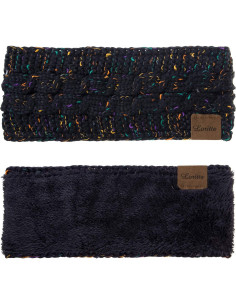 Diadema Térmica Loritta para Mujeres, Forro Polar, Negro 2