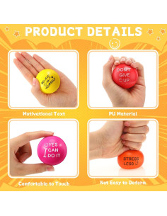 150 Pelotas de Estrés Motivacionales Jenaai - Alivio de Ansiedad 2