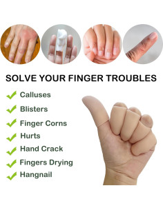 10 Protectores de Dedos de Gel Kris-kikomy para Eczema y Artritis 2