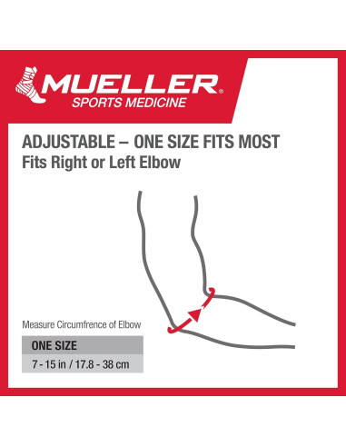 Soporte Ajustable para Codo MUELLER Medicina Deportiva Negro