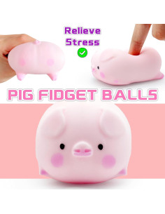 Pelota Antiestrés Squishy Cerdo ZTATU 8.13cm para Niños 2