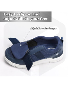 Zapatos Diabéticos FitVille Hombres Ancho Extra Azul 10 2