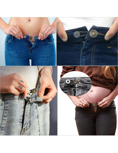 36 Pcs Extensores de Cintura para Pantalones Tujiny