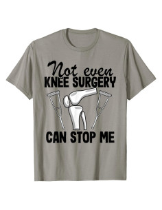 Camiseta divertida de recuperación cirugía rodilla hombres