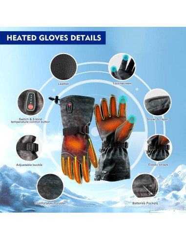 Guantes Calentados Impermeables Maliansun HG001 Unisex