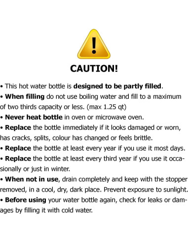 Botella de Agua Caliente SteadMax 2L Caucho Natural Libre BPA