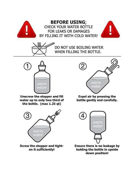 Botella de Agua Caliente SteadMax 2L Caucho Natural Libre BPA
