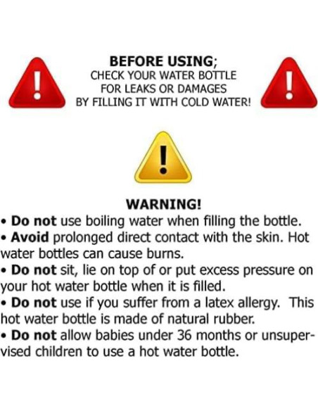 Botella de Agua Caliente SteadMax 2L Caucho Natural Libre BPA