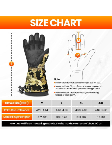 Guantes Calentados MADETEC Unisex 7.4V Impermeables Camo
