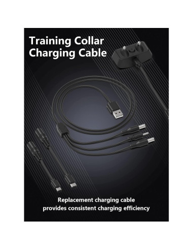 Cargador USB 5-en-1 para Collares de Entrenamiento de Perros