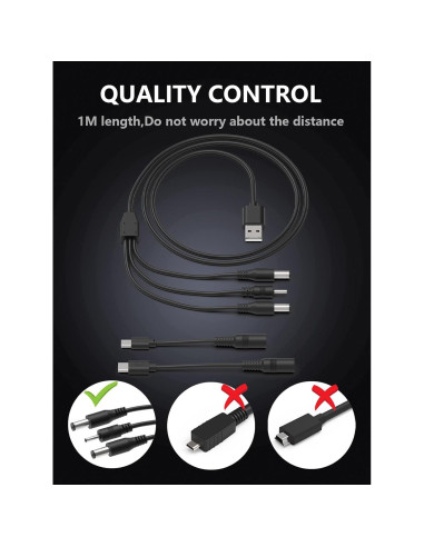 Cargador USB 5-en-1 para Collares de Entrenamiento de Perros