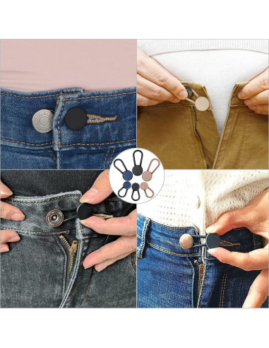 36 Pcs Extensores de Cintura para Pantalones Tujiny