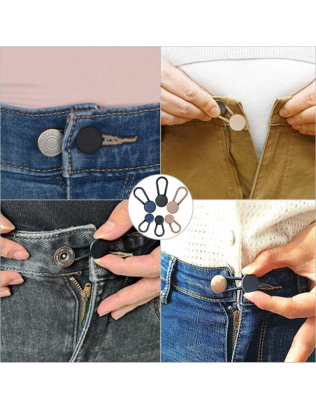 36 Pcs Extensores de Cintura para Pantalones Tujiny