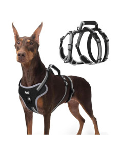 Arnés para Perros PUPTECK Grande Negro A Prueba de Escape
