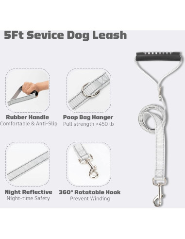 Arnés para Perros HUSDOW XL Ajustable y Reflectante Azul