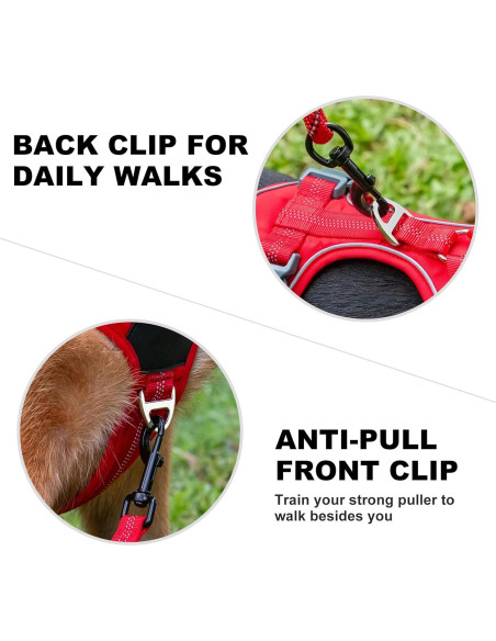 Arnés para Perros Plutus Pet Rojo L Ajustable Reflectante