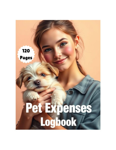 Registro de Cuidado y Gastos de Mascotas - 120 Páginas