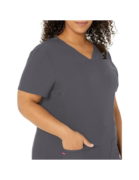 Top Médico para Mujeres HeartSoul Cuello en V X-Large Pewter