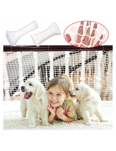 Red de Seguridad Infantil y Mascotas ATswzyzz 1x3m Blanca
