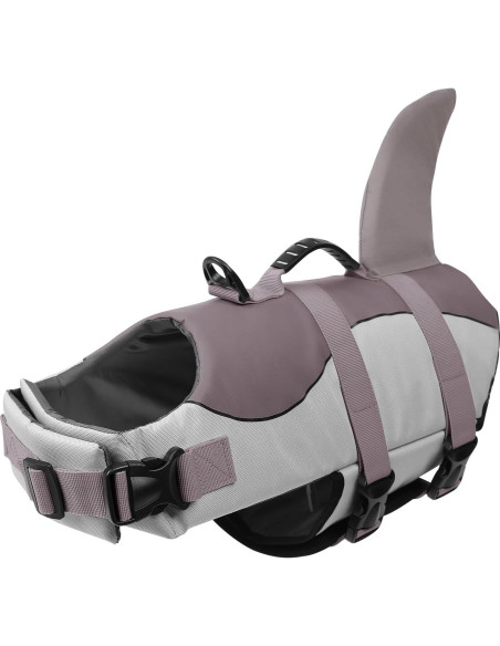 Chaleco de Vida para Perros ASENKU 2XL Gris Flotación