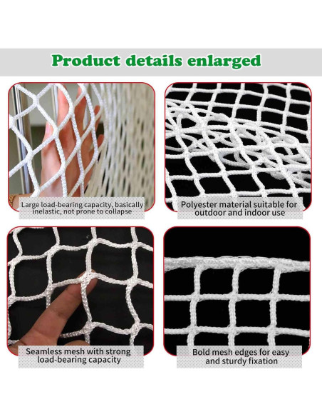 Red de Seguridad Infantil y Mascotas ATswzyzz 1x3m Blanca