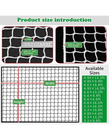 Red de Seguridad Infantil y Mascotas ATswzyzz 1x3m Blanca