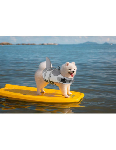 Chaleco de Vida para Perros ASENKU 2XL Gris Flotación