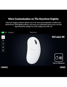 Ratón Óptico Inalámbrico Keychron M3 Mini 4K Blanco 55g 2