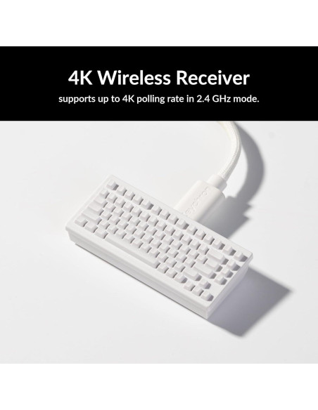 Ratón Óptico Inalámbrico Keychron M3 Mini 4K Blanco 55g