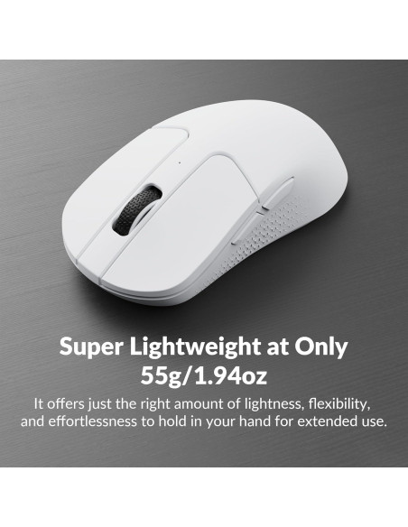 Ratón Óptico Inalámbrico Keychron M3 Mini 4K Blanco 55g